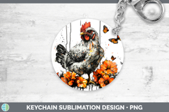 GorgeousOrange Drips Keychain design.