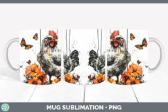 GorgeousOrange Drips Mug Wrap design.