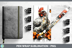 GorgeousOrange Drips Pen Wrap design.