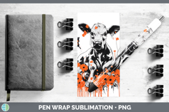 GorgeousOrange Drips Pen Wrap design.