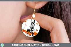 GorgeousOrange Drips Round Earrings design.