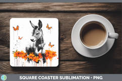 GorgeousOrange Drips Square Coaster design.
