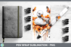 GorgeousOrange Drips Pen Wrap design.