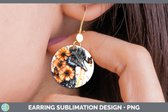 GorgeousOrange Drips Round Earrings design.