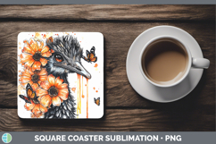 GorgeousOrange Drips Square Coaster design.
