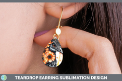 GorgeousOrange Drips Teardrop Earrings design.