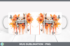 GorgeousOrange Drips Mug Wrap design.