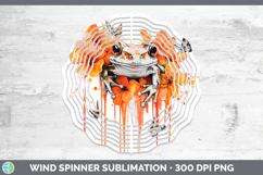 GorgeousOrange Drips Wind Spinner design.