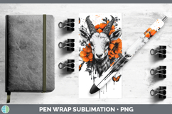 GorgeousOrange Drips Pen Wrap design.