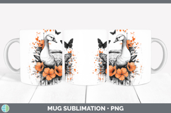 GorgeousOrange Drips Mug Wrap design.