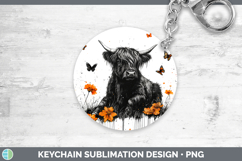 GorgeousOrange Drips Keychain design.