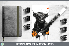 GorgeousOrange Drips Pen Wrap design.