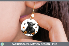 GorgeousOrange Drips Round Earrings design.