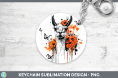 GorgeousOrange Drips Keychain design.