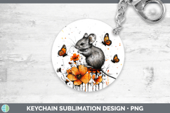 GorgeousOrange Drips Keychain design.