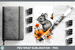 GorgeousOrange Drips Pen Wrap design.