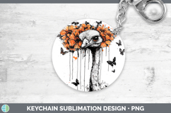GorgeousOrange Drips Keychain design.