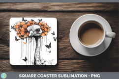 GorgeousOrange Drips Square Coaster design.