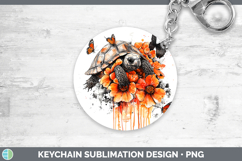 GorgeousOrange Drips Keychain design.