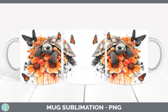 GorgeousOrange Drips Mug Wrap design.