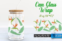 Summer 16 oz Glass Can Wrap SVG| Tropical SVG Glass Can Wrap Product Image 7