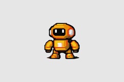 Orange Friendly Bot Design Vector Product Image 2