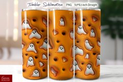 Cute Halloween White Ghosts Pattern|Seamless Puffy Tumbler Product Image 2