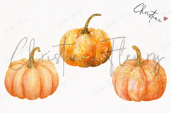 Orange Glitter Pumpkin | Fall Png Product Image 3