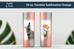 Orange Green Ombre Seamless Sublimation Photo Tumbler Design