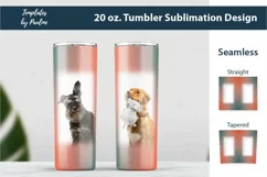 Orange Green Ombre Seamless Sublimation Photo Tumbler Wrap