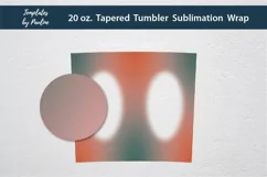 Orange Green Ombre Seamless Tapered Photo Tumbler Sublimation Wrap