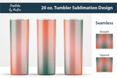 orange green Seamless Ombre Sublimation Designs for 20 oz skinny tumbler