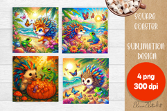 Halloween coaster, cute animal square coaster Product Image 1