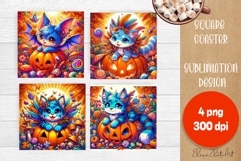 Halloween coaster, cute animal square coaster Product Image 1