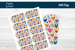 Orange Heart Printable Heart Product Label