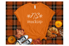 Bella Canvas 3001 T-shirt mockup color ORANGE Product Image 1