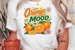 Orange Mood Citrus Summer Sublimation PNG Design Product Image 2