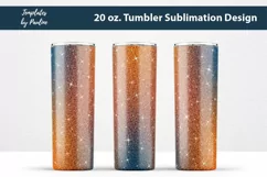 Orange Navy Blue Glitter Sublimation Tumbler Design for 20 oz skinny tumbler