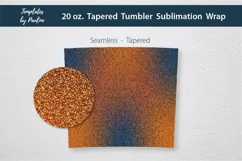 Orange Navy Blue Sublimation Design for 20 oz tapered skinny tumbler