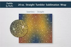 Orange Navy Blue Ombre Sublimation Tumbler Wrap for 20 oz straight skinny tumbler