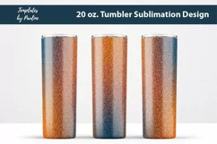 Orange Navy Blue Sublimation Wrap for 20 oz skinny tumbler