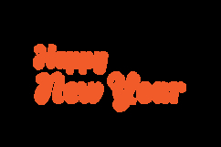 Orange new year&#039;s day lettering typography isolated Product Image 2