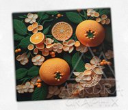 Citrus Flowers &amp; Oranges - 20oz. Skinny Tumbler Sublimation Product Image 2