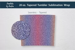Orange Pink Purple glitter Seamless Tumbler Sublimation Wraps for 20 oz tapered skinny tumbler 