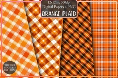 Orange Plaid Patterns Product Image 1