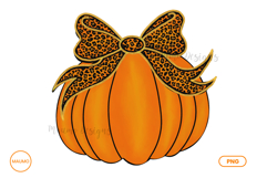Leopard print pumpkin Coquette png Product Image 1