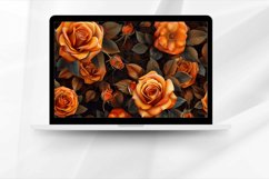 Orange Roses Digital Paper Bundle Product Image 5