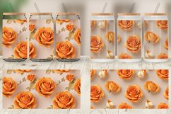 Glass Can Wraps 3D Orange Roses Product Image 6