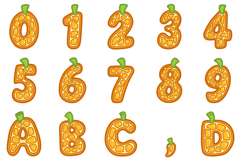 Orange Slice Fruit Alphabet Lettering Font Citrus ABC SVG Product Image 2