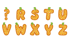 Orange Slice Fruit Alphabet Lettering Font Citrus ABC SVG Product Image 4
